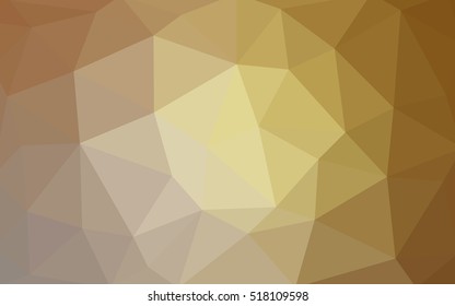 Light brown polygonal illustration, which consist of triangles. Triangular design for your business. Geometric background in Origami style with gradient.
