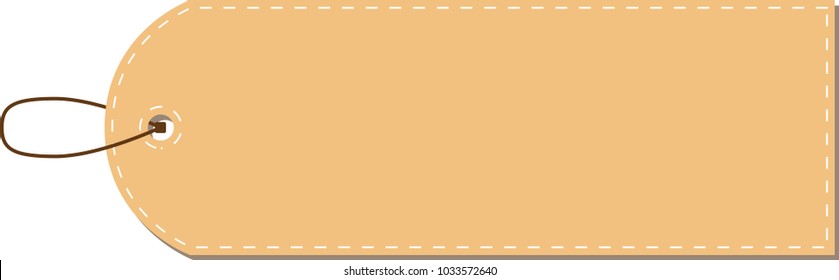 Light Brown Round rectangular tag