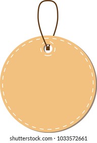 Light Brown Round tag
