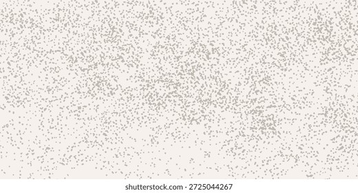 Hellbraune, nahtlose Rauschtextur. Beiger Papierhintergrund mit Flecken, Flecken, Partikeln. Not geratene Tapete mit wiederholten Gritty Pattern. Verstreute kleine Punkte Oberfläche. Überlagerung von Vektorspitzen