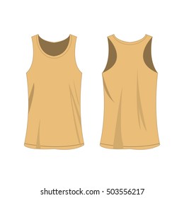 light brown sport top isolated vector 