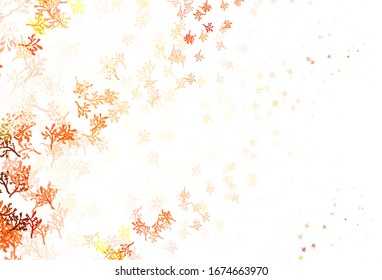 Light Brown vector abstract pattern with sakura. Leaves, branches in natural style on white background. New template for your brand book.