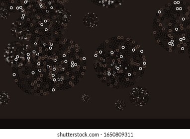 Light Brown vector backdrop with dots. Abstract illustration with colored bubbles in nature style. Pattern for ads, leaflets.