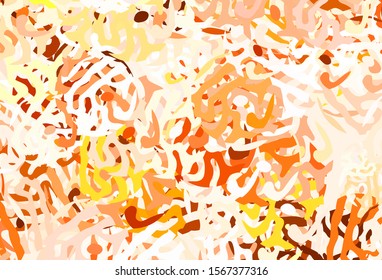 Light Brown vector backdrop with memphis shapes. Simple colorful illustration with abstract gradient shapes. Background for a cell phone.