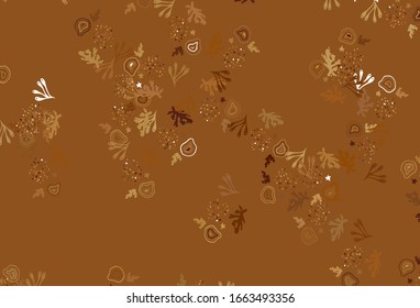 Light Brown vector backdrop with memphis shapes. Simple colorful illustration with abstract gradient shapes. Background for a cell phone.