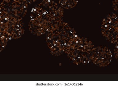 Light Brown vector background with bubbles. Illustration with set of shining colorful abstract circles. Pattern for textures of wallpapers.