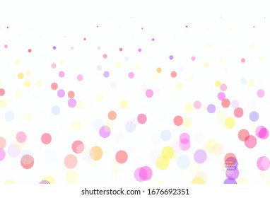 Light Brown vector background with bubbles. Glitter abstract illustration with blurred drops of rain. Pattern for beautiful websites.