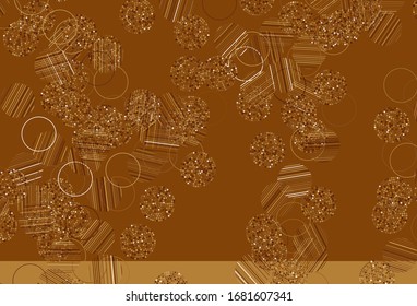 Light Brown vector background with bubbles. Abstract illustration with colored bubbles in nature style. Pattern for ads, leaflets.