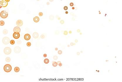 Light Brown vector background with bubbles. Glitter abstract illustration with blurred drops of rain. Pattern for textures of wallpapers.