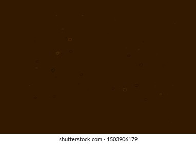 Light Brown vector background with hearts. Beautiful colored illustration with hearts in celebration style. Design for ad, poster, banner of Valentine Day.