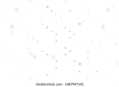Light Brown vector background with signs of numerals. Illustration with Numeral symbols on abstract template. Template for landing page of typography.