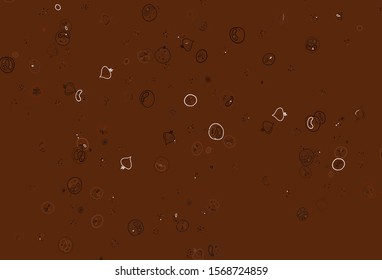 Light Brown vector background with tasty food. Glitter abstract sketch with gourmet food. Pattern for menu of cafes, bars, restaurants.