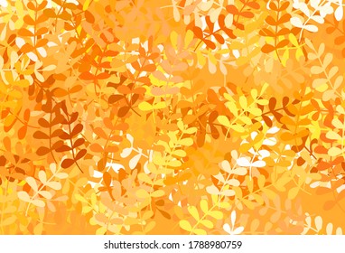 Light Brown vector doodle backdrop with leaves. Doodle illustration of leaves in Origami style with gradient. A new texture for your wallpaper design.