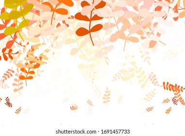Light Brown vector doodle pattern with leaves. Decorative illustration with doodles on abstract template. A new texture for your wallpaper design.