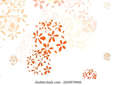 Light Brown vector doodle pattern with leaves. Shining colored illustration with leaves in doodle style. Brand new style for your business design.