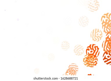 Light Brown vector layout with circle shapes. Blurred decorative design in abstract style with bubbles. New template for your brand book.
