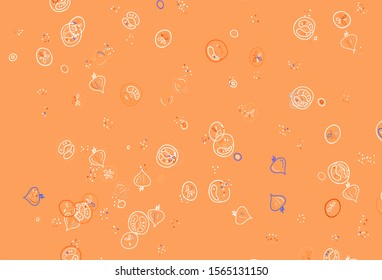 Light Brown vector layout with restaurant food. Colorful decorative design of snacks in doodle style. Template for meal cooking in kitchen.