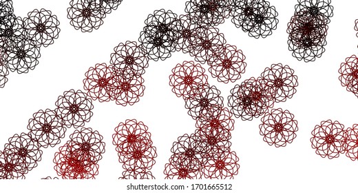 Light Brown vector natural artwork with flowers. Colorful flowers in natural style on simple background. Pattern for women day promotion.