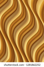 Light brown vector pattern with bent lines. Modern gradient abstract illustration with curve lines. A new texture for your ad, booklets, leaflets.