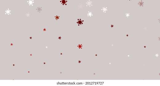 Light brown vector pattern with coronavirus elements. Colorful abstract illustration with gradient medical shapes. Simple drawing against danger fever.