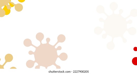 Patrón vectorial marrón claro con elementos coronavirus. Ilustración abstracta con formas de gradiente biológico. Diseño para la alerta de riesgo biológico.