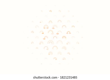 Light Brown vector pattern with rainbow elements. Abstract illustration with gradient rainbow shapes. Design for support events.