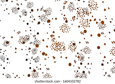 Light Brown vector pattern with random forms. Colorful chaotic forms with gradient in modern style. Modern design for your business card.
