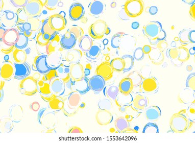 Light Brown vector pattern with spheres. Blurred decorative design in abstract style with bubbles. Design for your business advert.