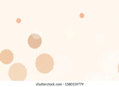 Light Brown vector pattern with spheres. Blurred bubbles on abstract background with colorful gradient. Pattern for textures of wallpapers.