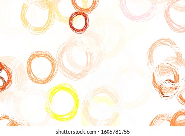 Light Brown vector pattern with spheres. Blurred bubbles on abstract background with colorful gradient. Pattern for textures of wallpapers.
