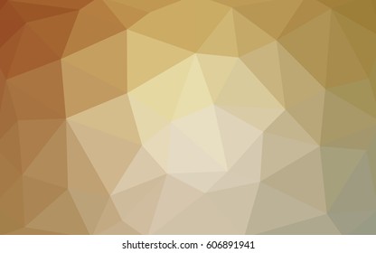 Light Brown vector polygonal illustration, which consist of triangles. Triangular pattern for your business design. Geometric background in Origami style with gradient. 