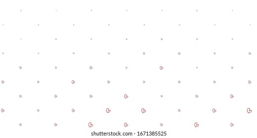 Light Brown vector template with doodle hearts. Glitter abstract illustration with colorful hearts in romantic style. Pattern for carnival, festival romantic leaflets.
