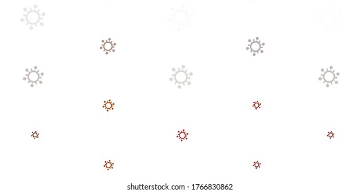 Light Brown vector template with flu signs. Colorful  gradient illness symbols in simple abstract style. Simple drawing against danger fever.