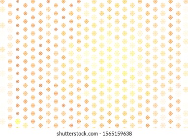 Light Brown vector template with ice snowflakes. Shining colorful illustration with snow in christmas style. Template for a new year background.