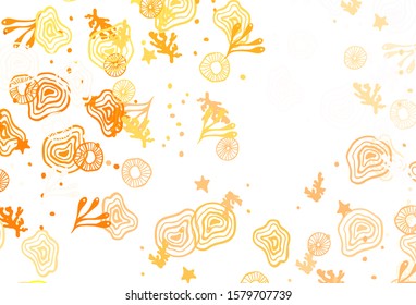 Light Brown vector texture with abstract forms. Colorful chaotic forms with gradient in modern style. Simple design for your web site.