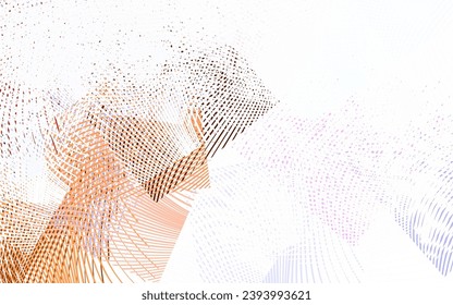 Light Brown vector texture with curved lines. Colorful illustration in abstract style with gradient. Best design for your business.