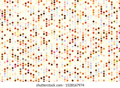Light Brown vector texture with disks. Beautiful colored illustration with blurred circles in nature style. Design for poster, banner of websites.