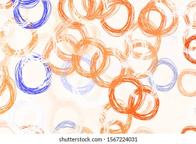 Light Brown vector texture with disks. Beautiful colored illustration with blurred circles in nature style. Design for poster, banner of websites.