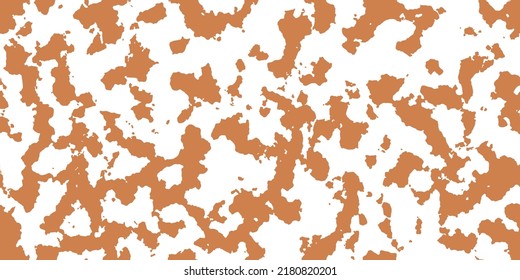 Light brown and white cowhide as a seamless pattern. Spotted vector background. Animal print with abstract dots. Panda, dalmatian or appaloosa horse skin texture.