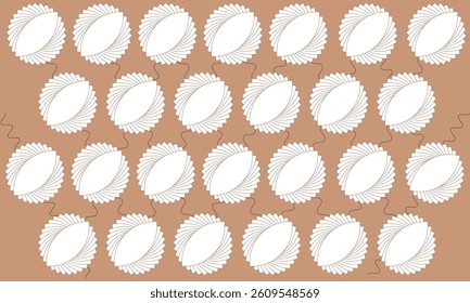 Light Brown and white thin line seamless vector pattern. Geometric floral linear flower tile pattern. Luxurious oriental art deco texture background. Brown lines on white background wedding design