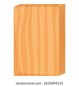 Light brown wood block with wood grain showing