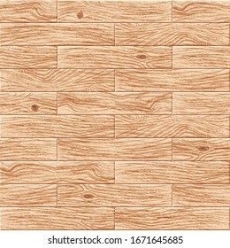 Hellbraunes Holzputz-Textur nahtlose Muster. Realistische Holzbretter. Vektorillustration Illustration Naturvorlage für Design, Web, Dekoration, App