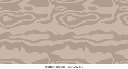 Light brown wooden surface with fibre and grain. Natural wood seamless texture. Tree bark, cartoon style. Vector background 