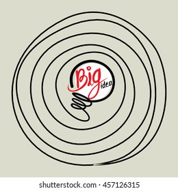 Light bub the big idea concept