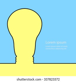 Light bubble outline abstract. Lamp background. Vector illustration.