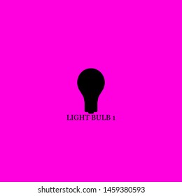 light bulb 1 icon sign signifier vector