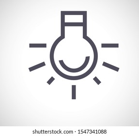 light bulb 10 eps bond icon design vector graphic