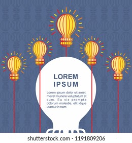 Light bulb abstract background concept