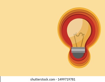 light bulb with abstract background, vector, illustration