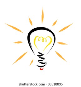 light bulb abstract illustration